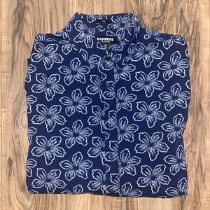 Men’s EXPRESS long sleeve collared button down dress shirt